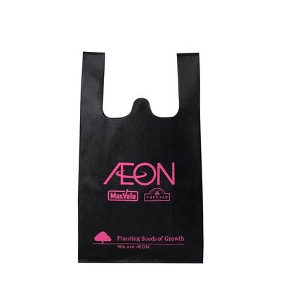 T-shirt PP non tessuto giubbotto sacchetti per lo shopping con logo personalizzato stampato